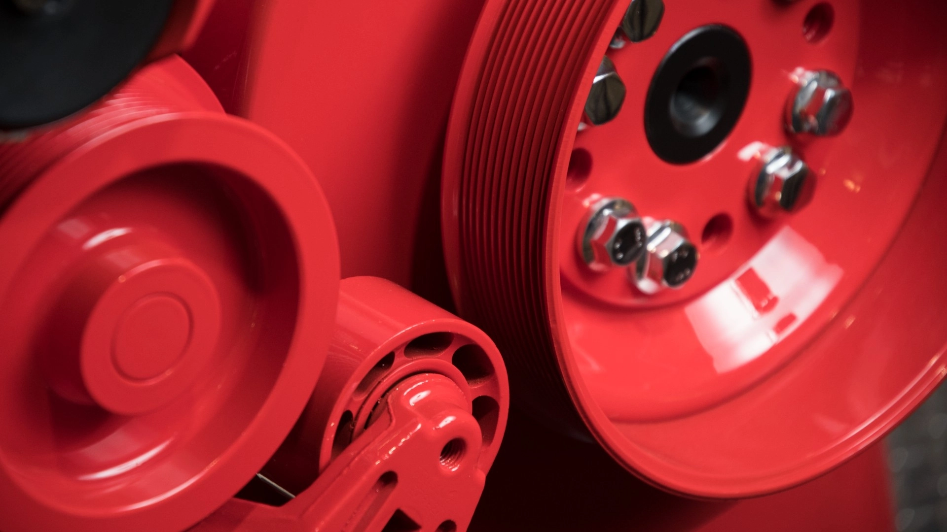 Red Cummins Engine Component